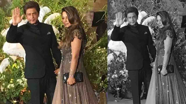 Sonam Kapoor Reception: Shahrukh Khan makes ROYAL ENTRY with wife Gauri khan | FilmiBeat