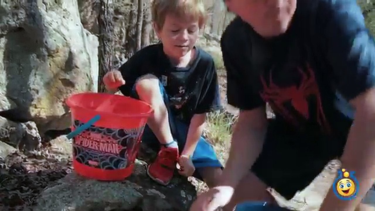 Easter Egg Search for Giant Surprise Eggs with Toys in Family Fun Kids Video