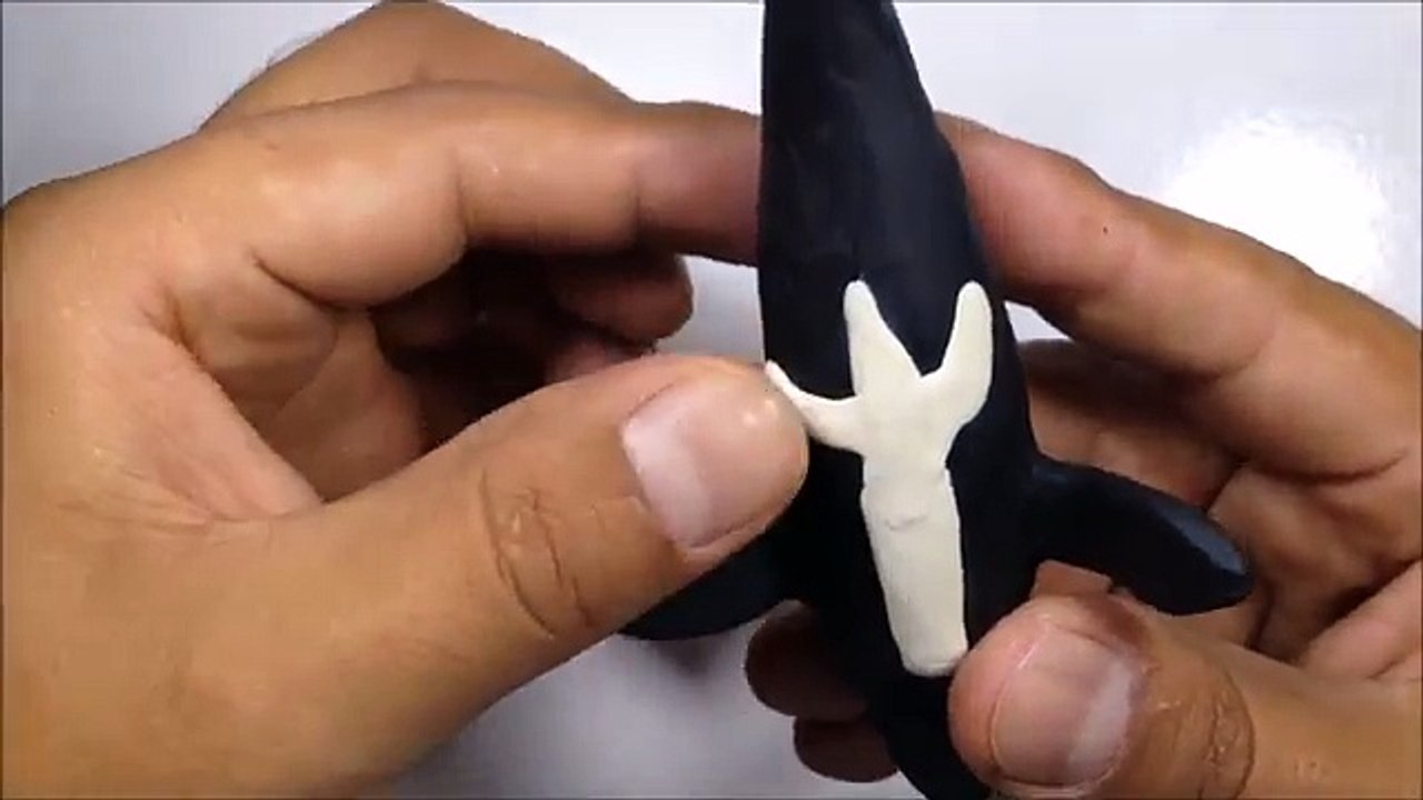 ✅ COMO HACER UNA BALLENA ORCA DE PLASTILINA PASO A PASO ✅ MI MUNDO DE PLASTILINA - MY CLAY WORLD