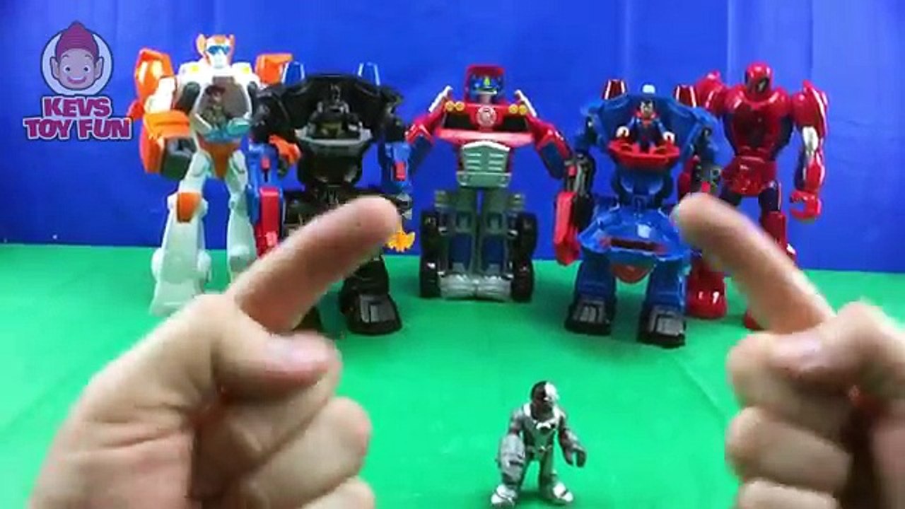 Batman Spiderman Superman Battle Optimus Prime Blades Toy Imaginext Transformers Rescue Bots Battle