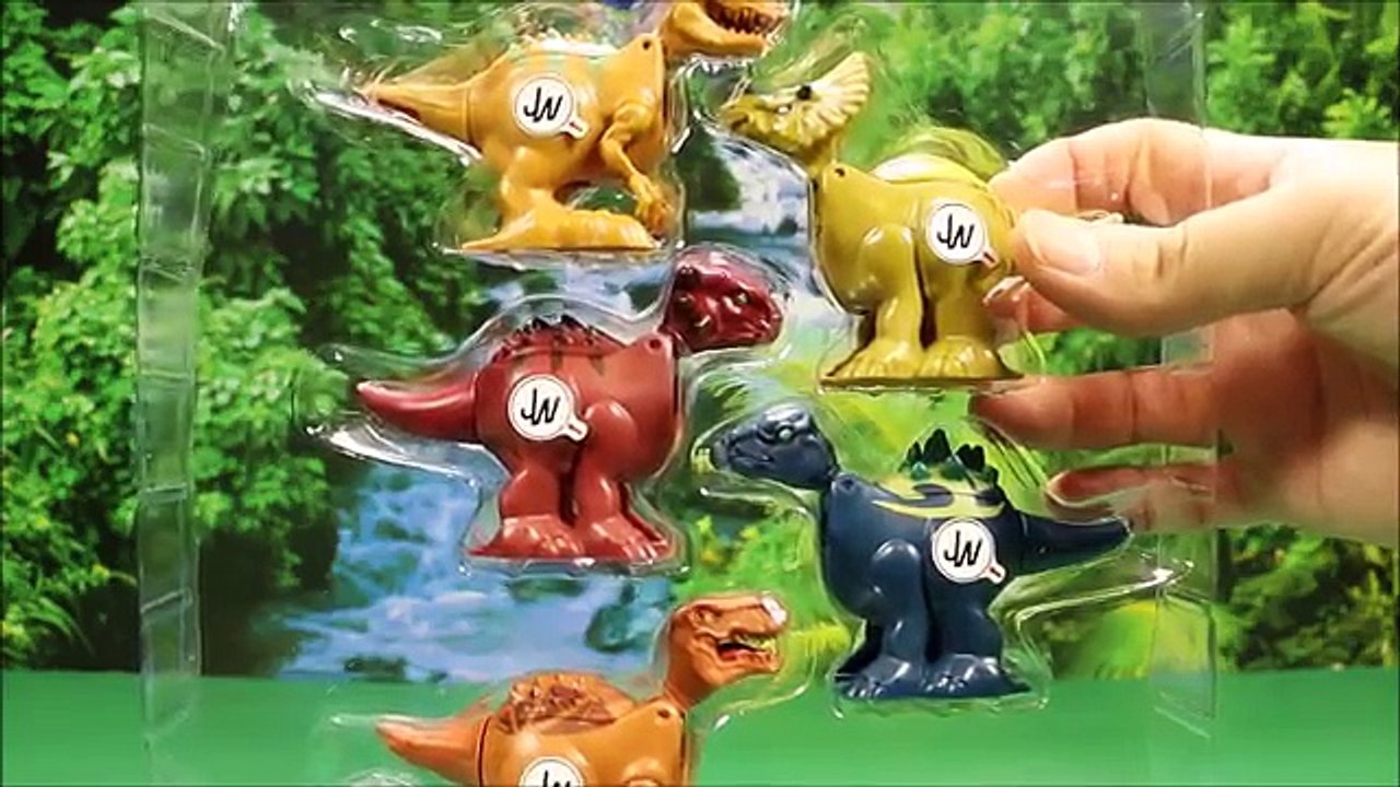 Jurassic World Brawlasaur 5 Pack Dinosaur Battles T-Rex,Velociraptor, Triceratops By WD Toys