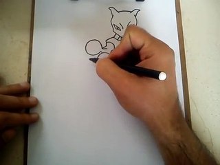 COMO DIBUJAR A MEWTWO - POKEMON GO / how to draw mewtwo - pokemon go