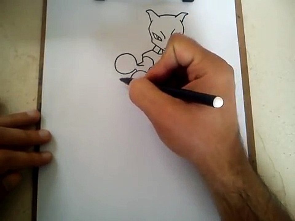 COMO DIBUJAR A MEWTWO - POKEMON GO / how to draw mewtwo - pokemon go