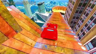 Cars Dinoco king 43 & Tow Mater and Hulk jumping ramp