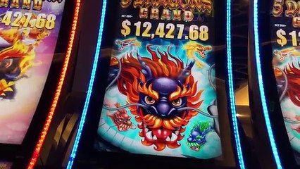 Video herunterladen: ★JACKPOT HANDPAY!★ NEW!! 5 DRAGONS GRAND (Aristocrat) AS IT HAPPENS MEGA BIG WIN! Slot Machine Bonus