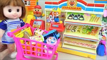 Baby doll & Mini mart 콩순이 뽀로로 와 호빵맨 편의점 장난감 놀이