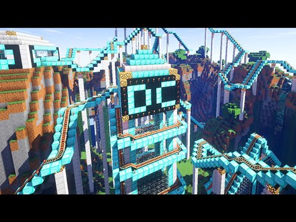 Minecraft: A MONTANHA RUSSA DE DIAMANTE!! (Diamond Roller Coaster)