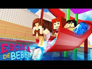 Minecraft : ESCOLA DE BEBÊS ( Baby School Daycare) - VIAGEM AO PARQUE AQUÁTICO !!