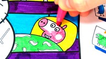 Peppa Pig Daddy Pig with George Pig Kids Fun Art Activities Coloring Book Pages Video For Kids
