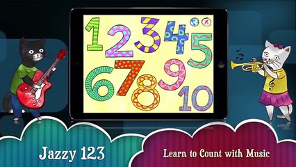 Jazzy 123 - Learn to Count with Music - iPad app demo for kids - Ellie