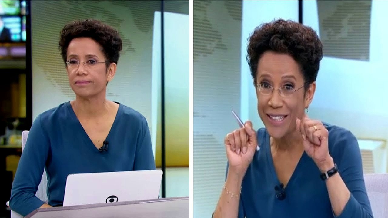 Zileide Silva se confunde no Jornal Hoje ao vivo (01/05/18)