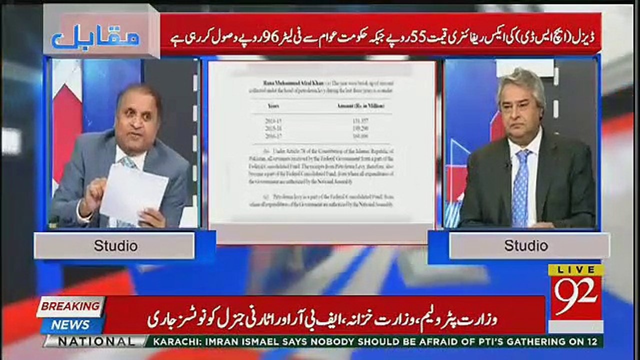 Petrol Par Kitnay Tex Liye Ja Rahay Hain -Tells Rauf Klasra