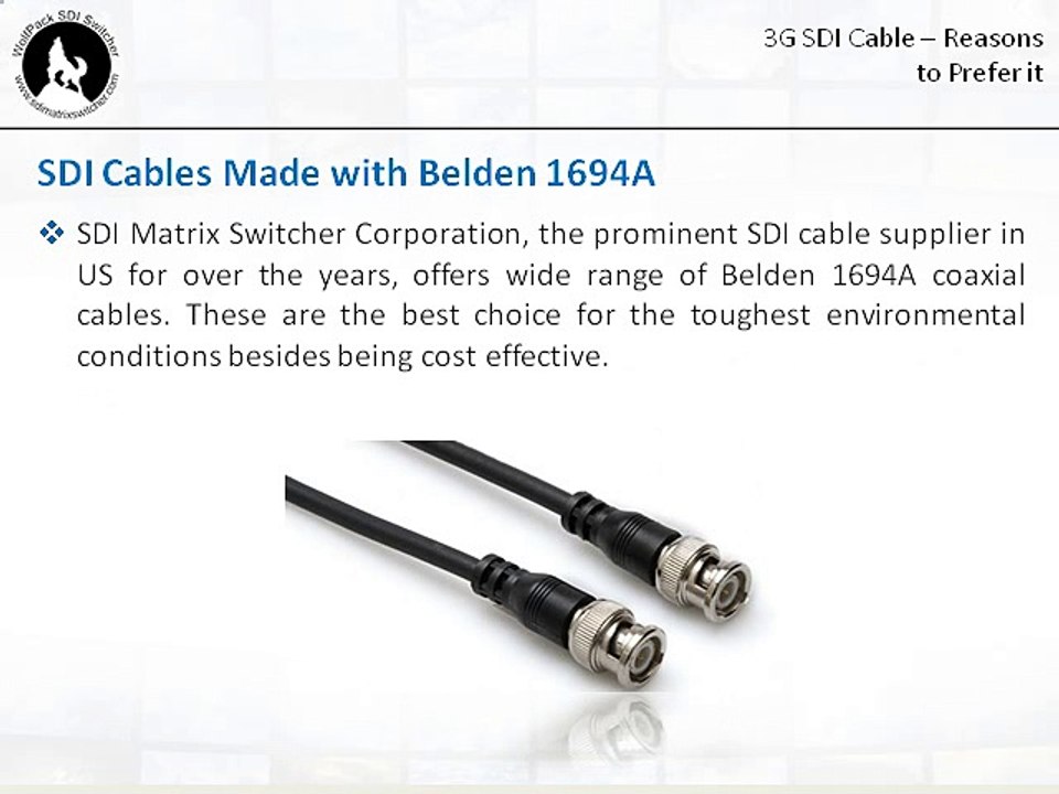 3g SDI Cable – Reasons To Prefer It