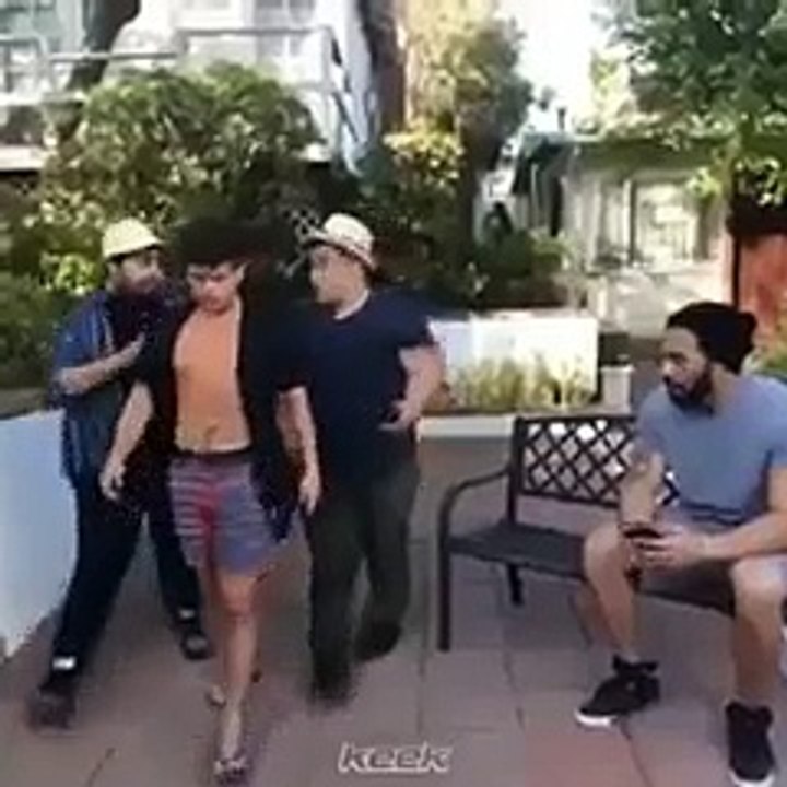 funny fight between four people