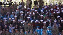 شاهد بالفيديو.. العرض العسكري بمناسبة عيد حماة الوطن في كازاخستان