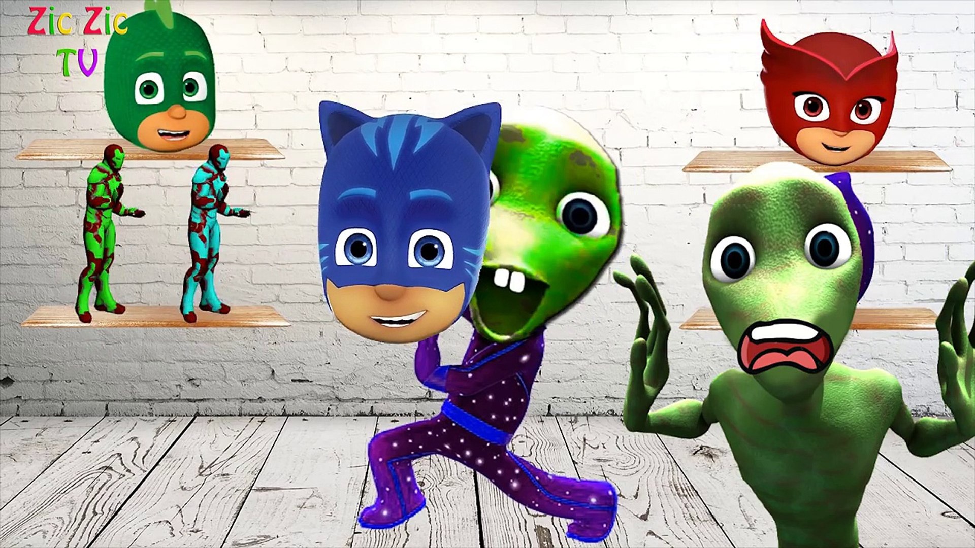 PJ Masks Funny Alien Dance Wrong Masks Dame Tu Cosita Dance Learn Colors -  video Dailymotion