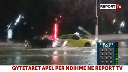 Report TV - Qytetari në Tiranë apel për ndihmë:Po më përmbytet shtëpia