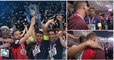 Thiago Silva chama capitão da equipa adversária e ambos levantam a Taça de França... PURA CLASSE!