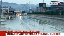 Report TV - Përmbytjet, rihapet autostrada Tiranë-Durrës pas 20 orësh