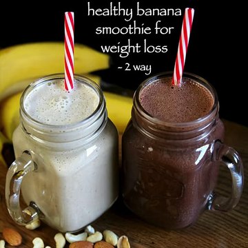 (55) banana smoothie recipe - dates & chocolate smoothie - weight loss recipes