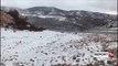 Report TV - Mbërrin acari në Kukës,shi e borë kudo, rritet niveli i Fierzës