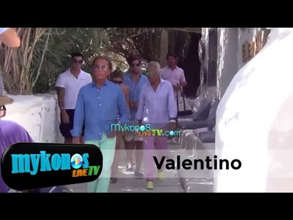 Famous fashion designer Valentino, accompanied...