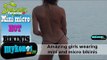 Amazing  girls wearing weird bikinis in Mykonos -Τα πιο  παράξενα μπικίνι  στην Μύκονο