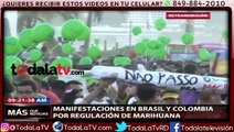 Manifestantes protestan a favor de la legalización de la marihuana-CDN-VIDEO