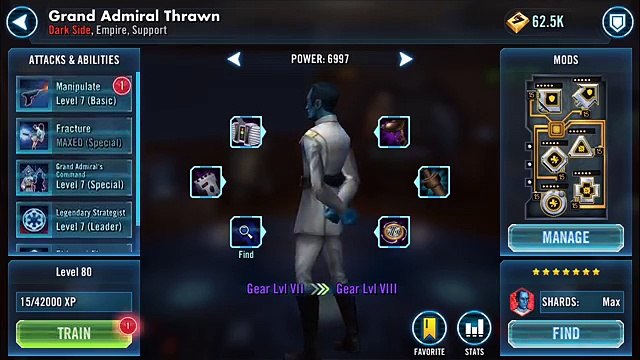 2 HITS ONLY: Grand Admiral Thrawn under Zader - Solo Heroic Pit Raid | Star Wars Galaxy of Heroes
