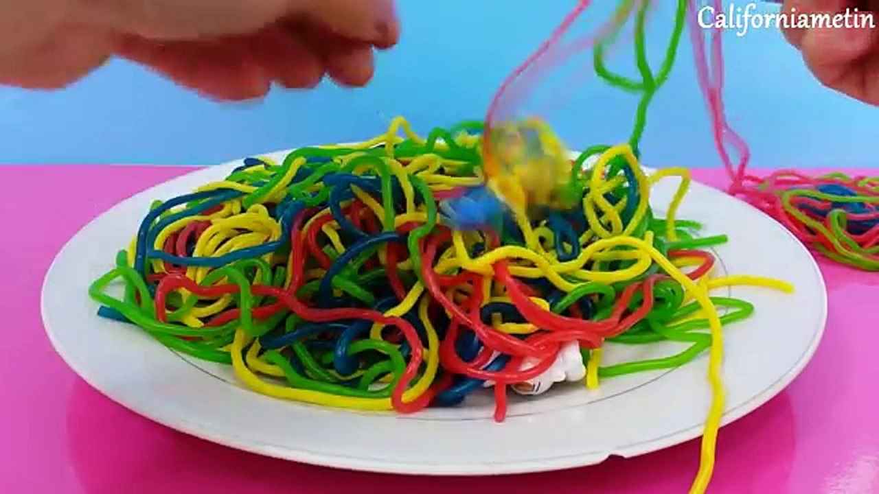 Rainbow Spaghetti Surprise Shopkins Spiderman Teletubbies The Simpsons Cars Mickey Mouse Hello Kitty