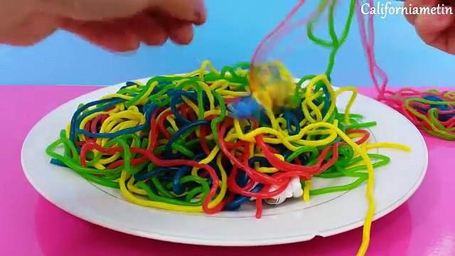 Rainbow Spaghetti Surprise Shopkins Spiderman Teletubbies The Simpsons Cars Mickey Mouse Hello Kitty
