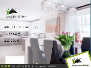 T3 A vendre Argeles sur mer 64m2 + Terrasse 7m2
