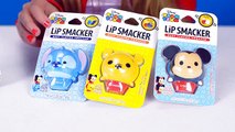 DISNEY TSUM TSUM STACKABLE LIP BALM! Mickey Cinderella Stitch TSUM TSUM FIGURES SERIES 1 LIPSMACKER