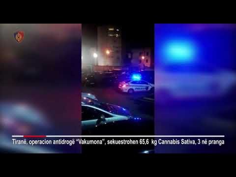 Report TV - Tiranë, shisnin drogë në Sauk dhe Bërzhitë, arrestohen 3 persona me 65 kg kanabis