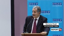 Report TV - Romano Prodi rikthim në Shqipëri: Luftoni krimin dhe korrupsionin, zbatoni reformat