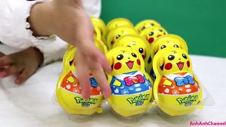Bóc trứng đồ chơi Pikachu (pokemon go) - AnhAnhChannel