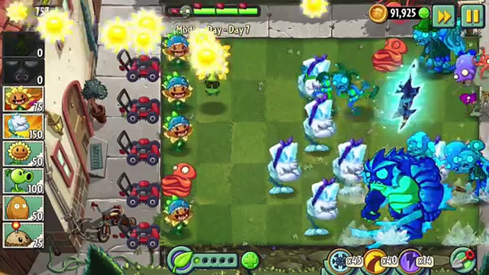 Plants vs Zombies 2 PC - Snow Pea and Repeater vs Gargantuar/ PvZ Gameplay  - video Dailymotion