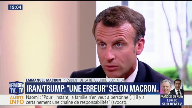Accord sur le nucléaire iranien: le retrait des Etats-Unis est une erreur selon Emmanuel Macron