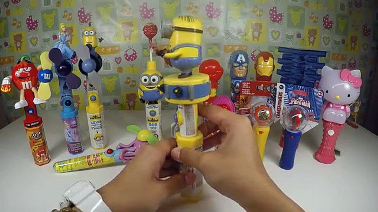 11 Candy fans, light up candy spinners, spin globes