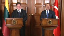 Dışişleri Bakanı Mevlüt Çavuşoğlu ile Litvanyalı Mevkidaşı Ortak Basın Toplantısı Yaptı