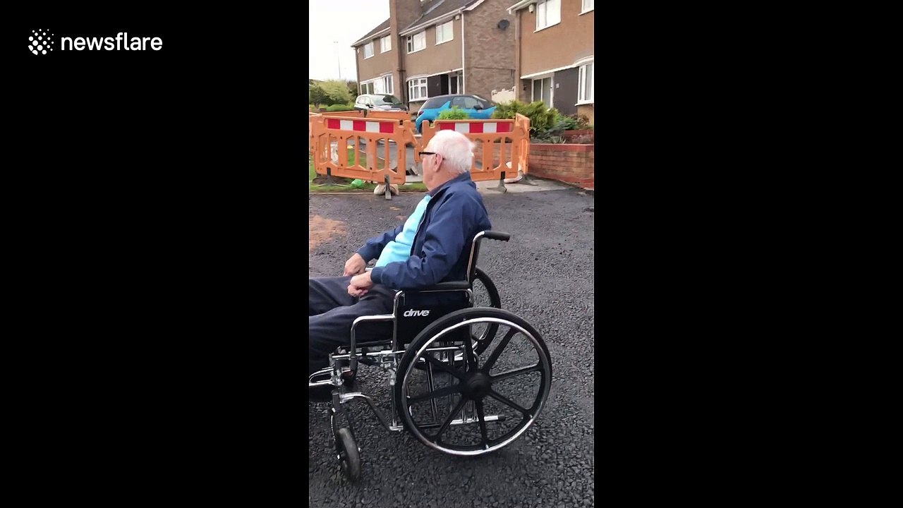 UK biker fanatic grandad gets visit from motorcycle gang in moving birthday tribute