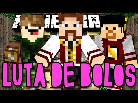 LUTA DE BOLOS - O EDU COMEU TUDO! ASSIM NÃO DÁ!! (c/ Edu e Jv) - Minecraft (Novo)