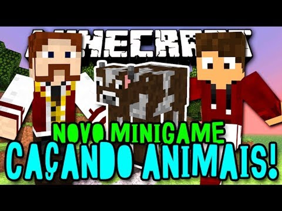 CAÇANDO ANIMAIS! - O LUGIN É UM ANIMAL! HAHAH xD (c/ Lugin) - Minecraft (Novo)
