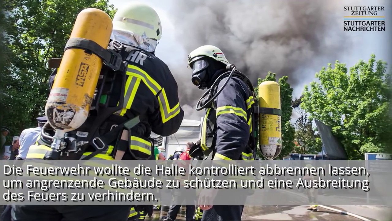 Waiblingen: Großbrand bei Alba