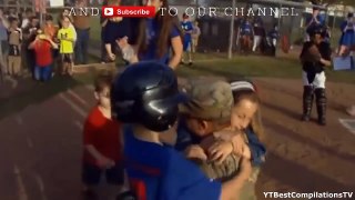 Soldier Surprises Children At League Game - Emotional Surprise 2016