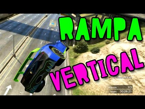 GTA V ONLINE - A RAMPA VERTICAL! SALTOS SUPER WTF!! xD