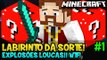 Minecraft: LABIRINTO DA SORTE! #1 - EXPLOSÕES!! - Lucky Block Vermelho