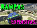 GTA V ONLINE - RAMPAS EXPLOSIVAS! CORRIDA MUITO DOIDA!!