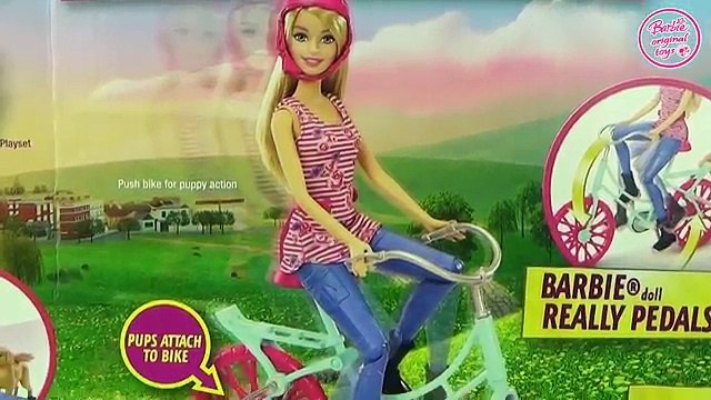 Барби кукла на велосипеде с собачкой, щенком Игровой набор ♥ Barbie Spin N Ride Pups Doll Toys Dogs