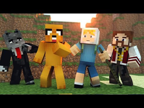 Minecraft: BUILD BATTLE - NOVOS PERSONAGENS DE HORA DE AVENTURA !! xD (c/ Pig e Wolff)